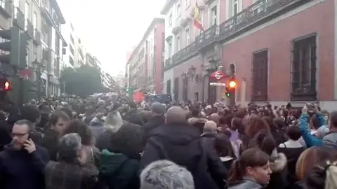 Concentración en Madrid contra los abusos judiciales en la presunta violación en los sanfermines por 'la manada' Concentración en Madrid contra los abusos judiciales en la presunta violación en los sanfermines por 'la manada'