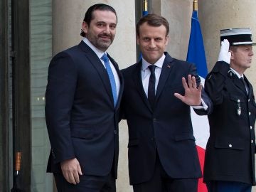 Reunión de Macron y Hariri