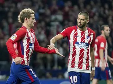 Griezmann, en el momento de ser sustituido Griezmann, en el momento de ser sustituido