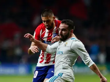 Dani Carvajal, en acción ante Carrasco Dani Carvajal, en acción ante Carrasco