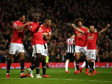 El Manchester United celebra un gol El Manchester United celebra un gol