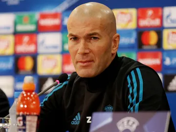 Zinedine Zidane, durante la rueda de prensa Zinedine Zidane, durante la rueda de prensa