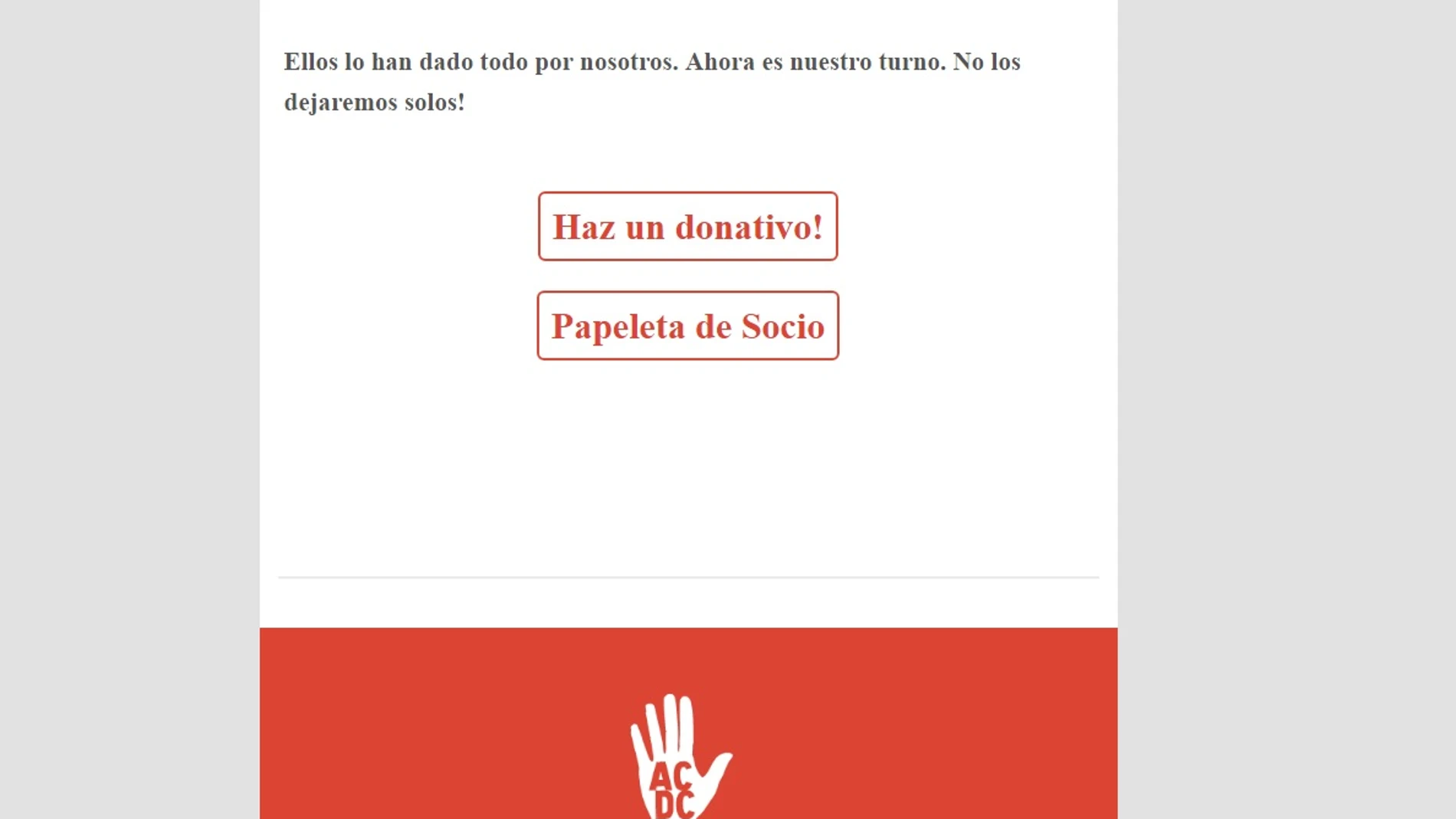 Página a través de la cual se pueden hacer donativos Página a través de la cual se pueden hacer donativos