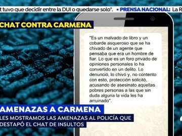 Identifican a los policías que vertieron insultos contra Carmena en un chat