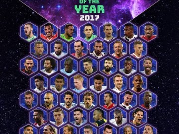 Jugadores elegidos para formar el equipo del año de la UEFA