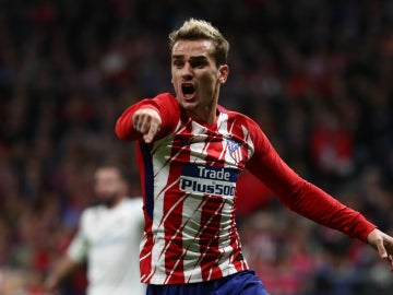 Griezmann protesta una acción