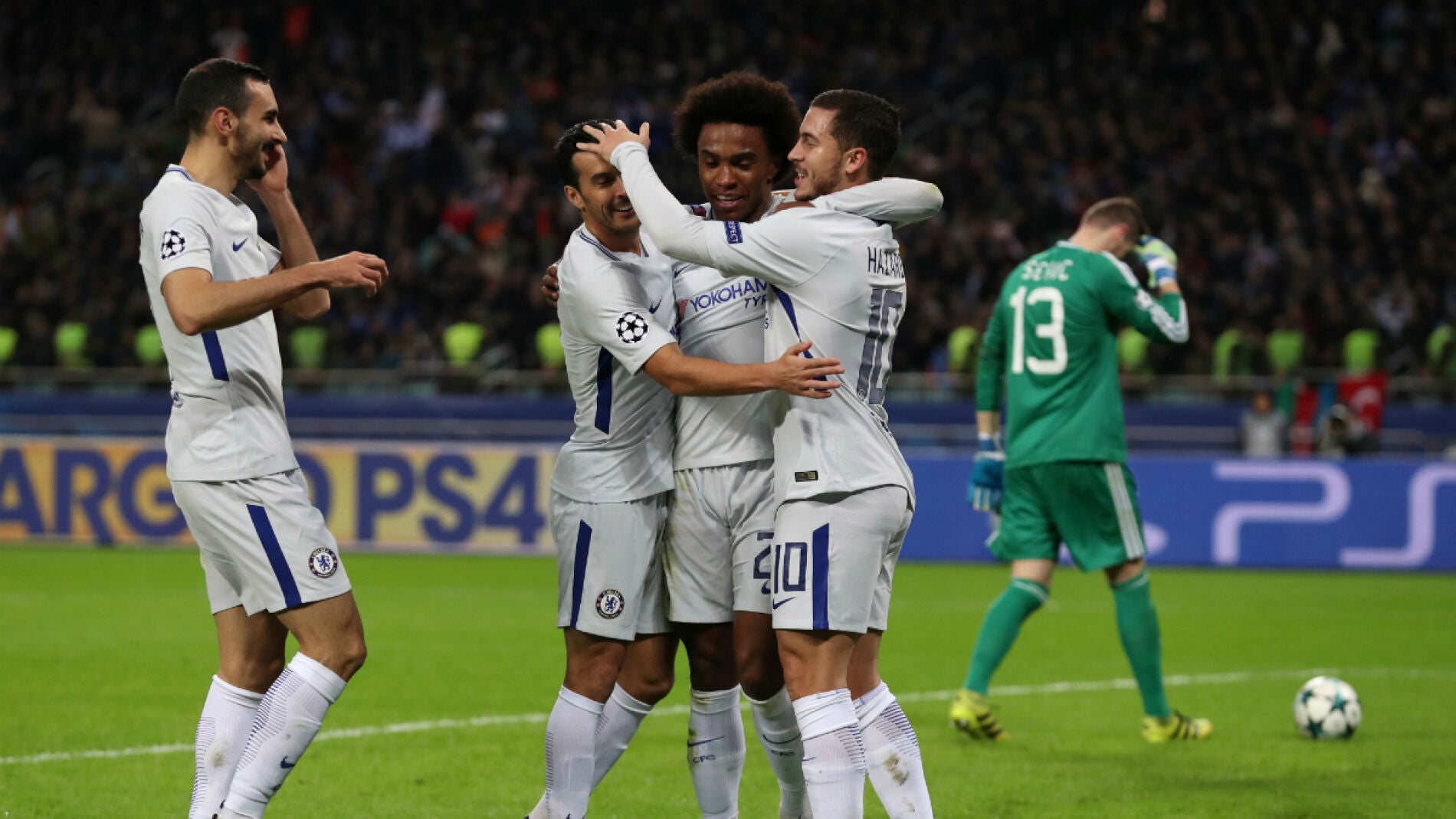 El Chelsea celebra un gol