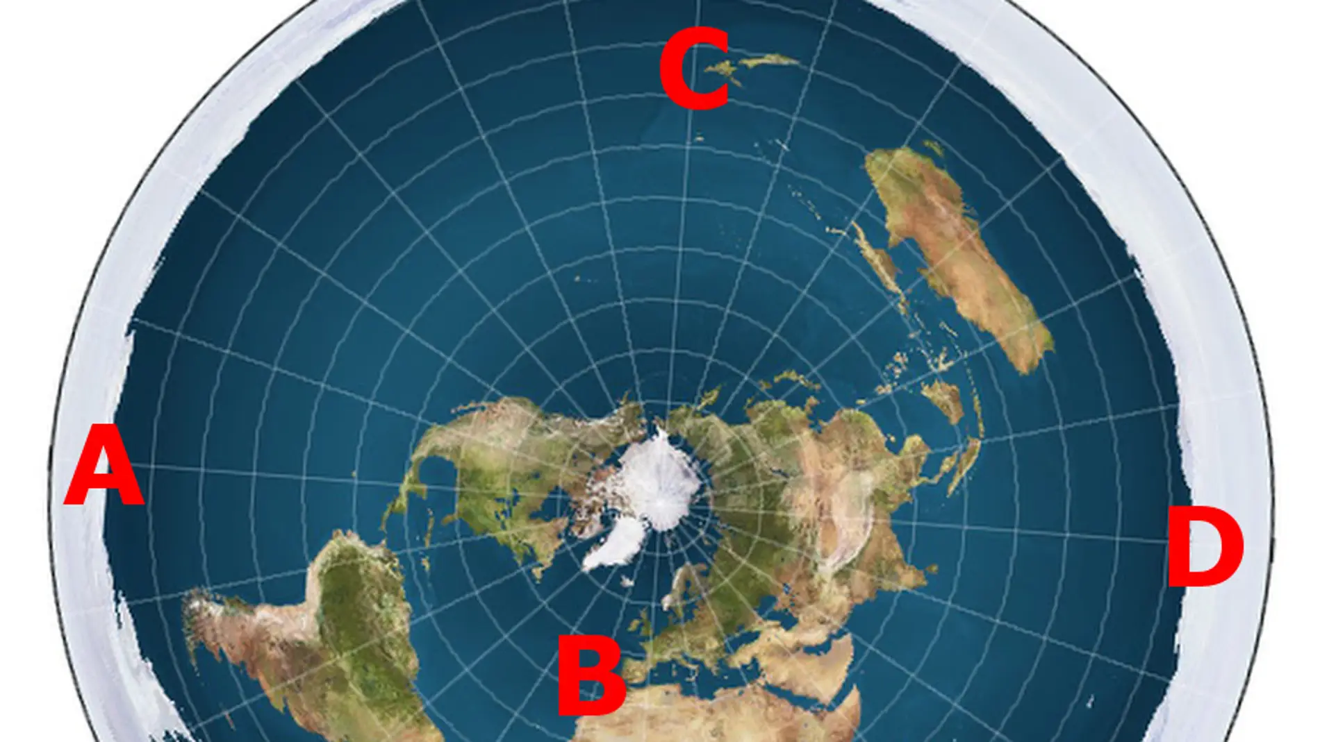 Mapa de la Tierra plana
