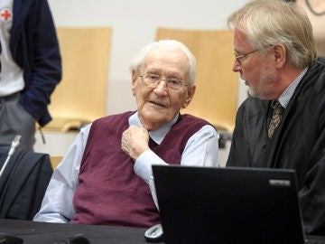 Oskar Gröning, en el juicio