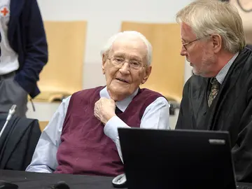 Oskar Gröning, en el juicio Oskar Gröning, en el juicio