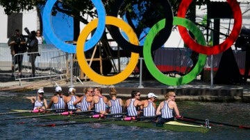 Equipo femenino de remo de EEUU en Río 2016