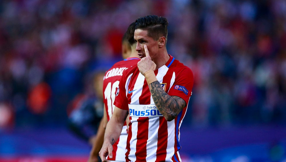 Fernando Torres, en un partido del Atlético