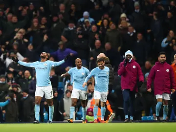 Sterling celebra el 2-1 ante el Southampton Sterling celebra el 2-1 ante el Southampton