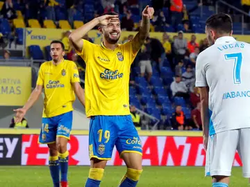 Hernán Toledo celebra el 1-3 ante Lucas Hernán Toledo celebra el 1-3 ante Lucas