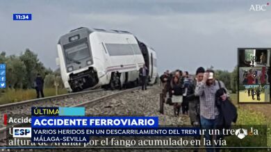 Varios heridos en un descarrilamiento del tren Málaga-Sevilla