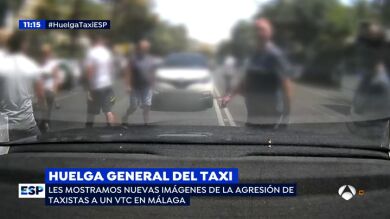 Nuevas imágenes de la agresión de taxistas a un VTC en Málaga