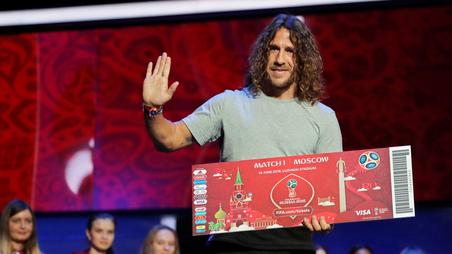 Puyol durante los ensayos del Mundial de Rusia