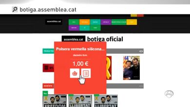 Los independentistas ponen a la venta 'merchandising' para recaudar fondos para el 21-D