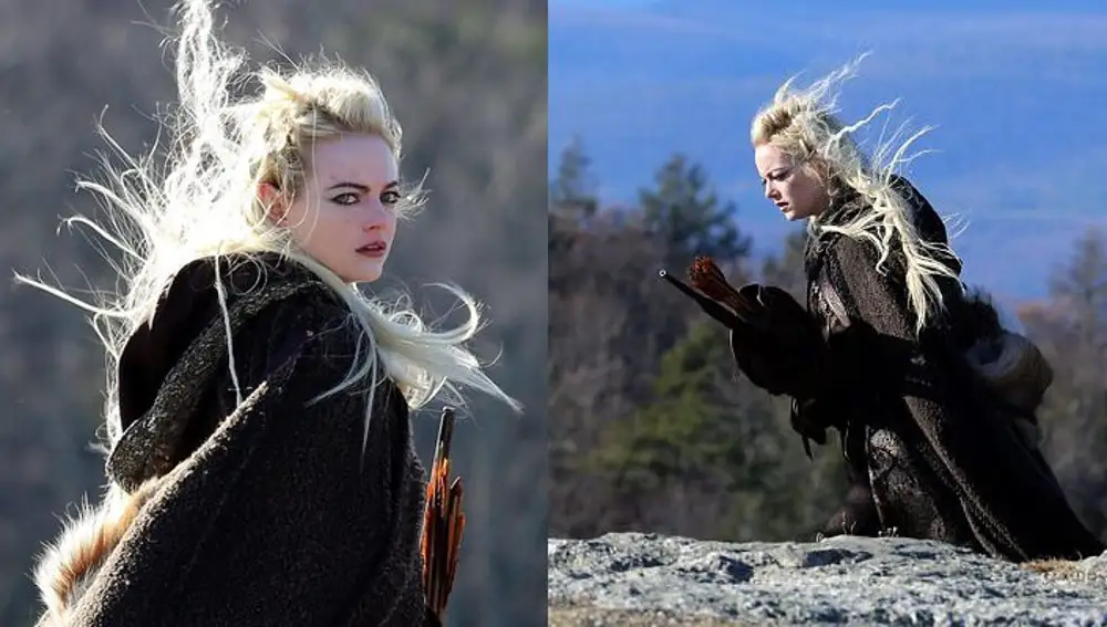 Emma Stone en el rodaje de 'Maniac'