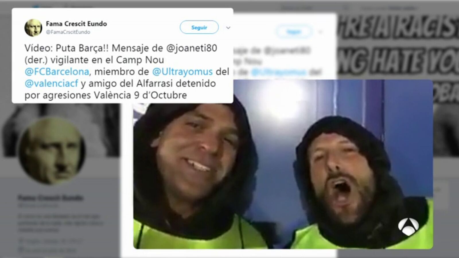 Un ultra del Valencia, trabajador del Camp Nou: 