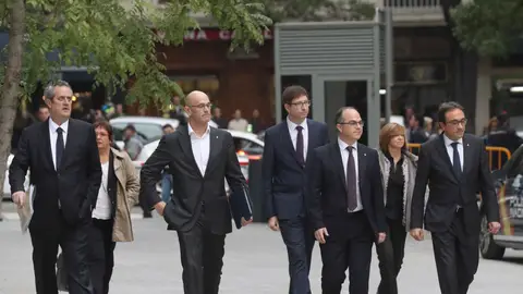 Los exconsellers, el pasado mes de noviembre, a su llegada a la Audiencia Nacional Los exconsellers, el pasado mes de noviembre, a su llegada a la Audiencia Nacional