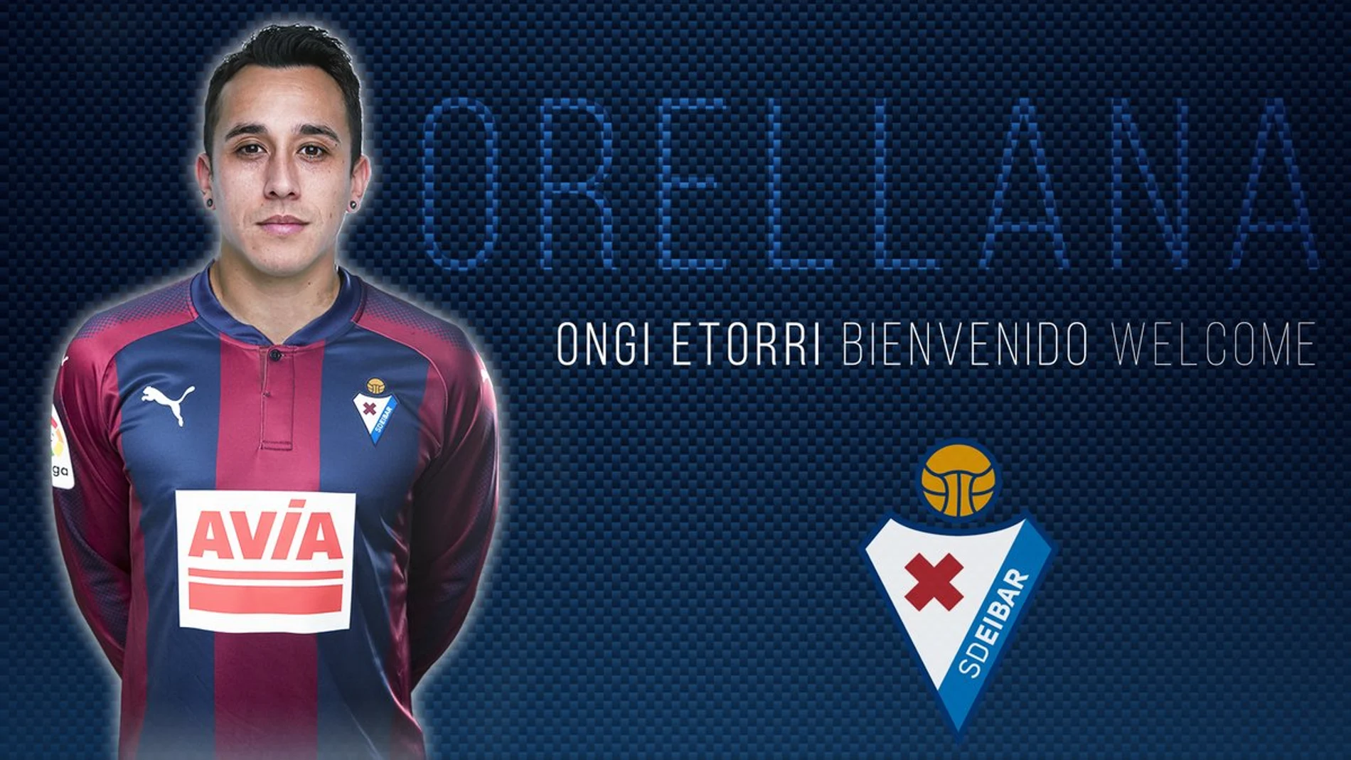 Orellana, con la camiseta del Eibar Orellana, con la camiseta del Eibar