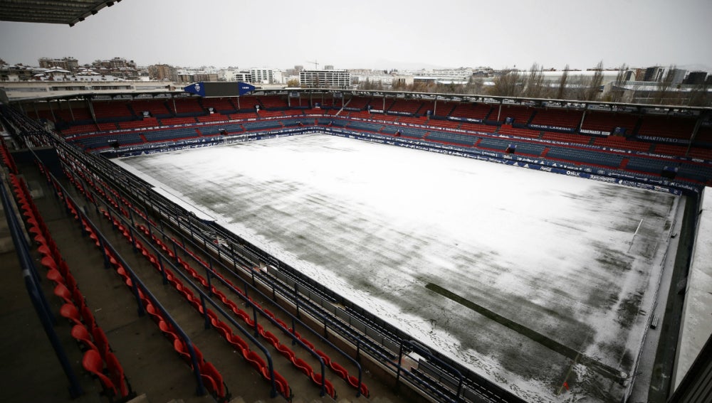 El Sadar, cubierto de nieve