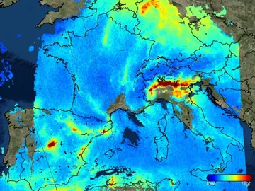 El satélite Sentinel capta el NO2 sobre la atmósfera El satélite Sentinel capta el NO2 sobre la atmósfera