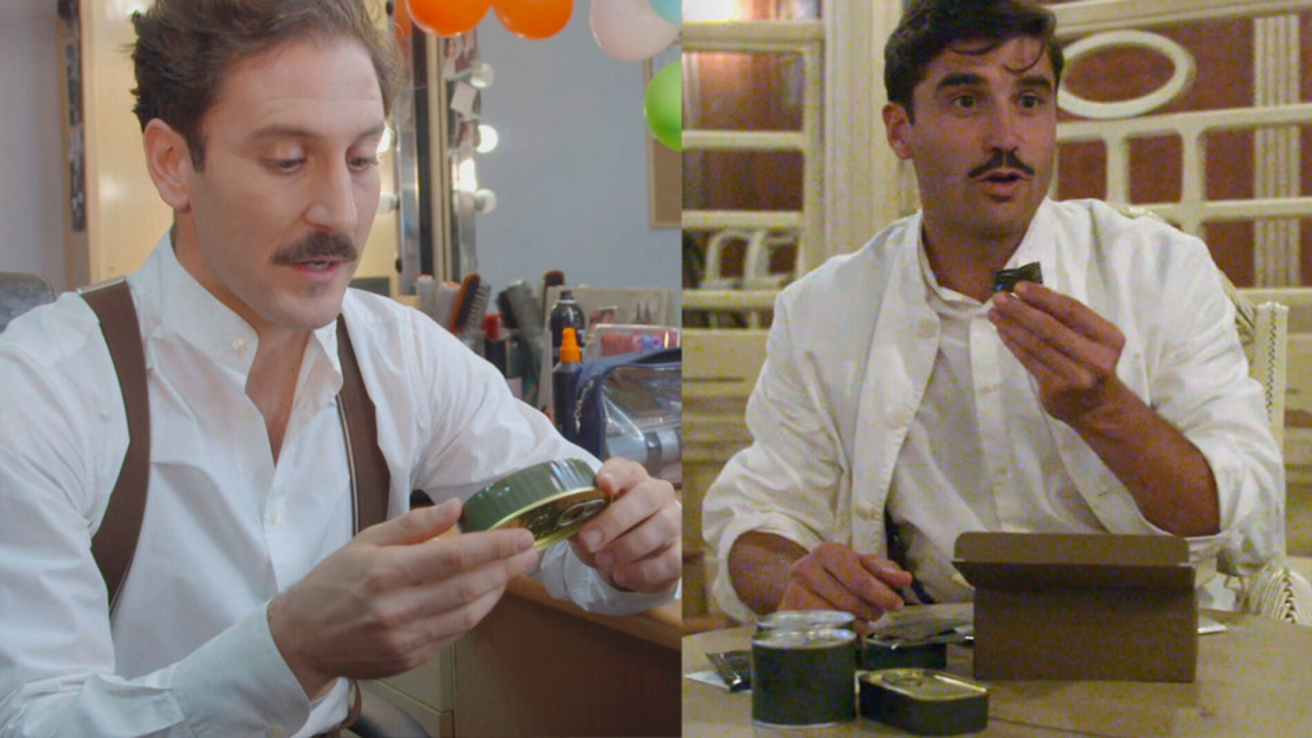 &Aacute;lex Garc&iacute;a y &Aacute;lex Gadea, degustadores de la comida de guerra