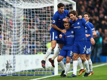 Los jugadores del Chelsea celebran un gol ante el Newcastle Los jugadores del Chelsea celebran un gol ante el Newcastle