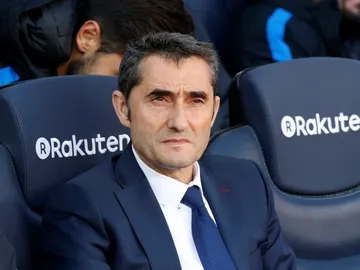 Ernesto Valverde, en el banquillo del Camp Nou Ernesto Valverde, en el banquillo del Camp Nou
