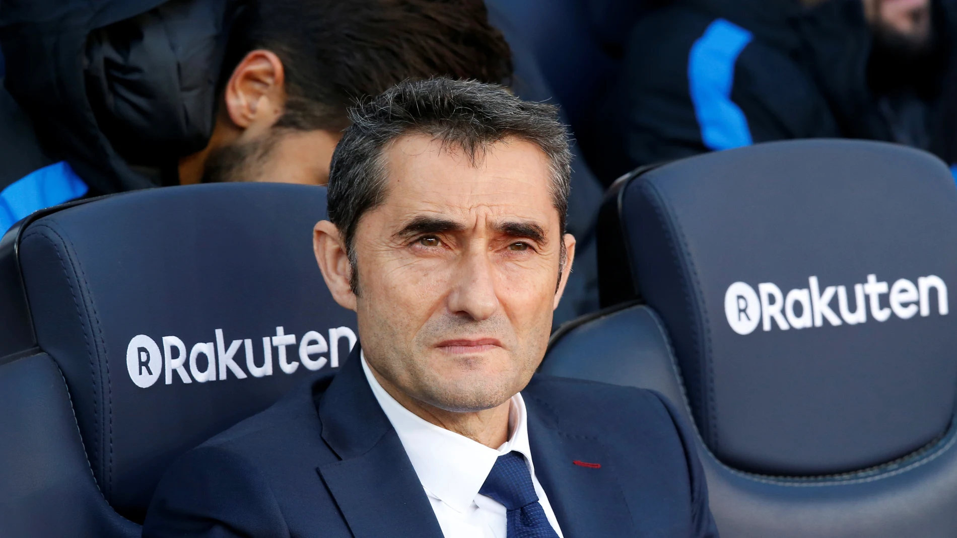 Ernesto Valverde, en el banquillo del Camp Nou Ernesto Valverde, en el banquillo del Camp Nou