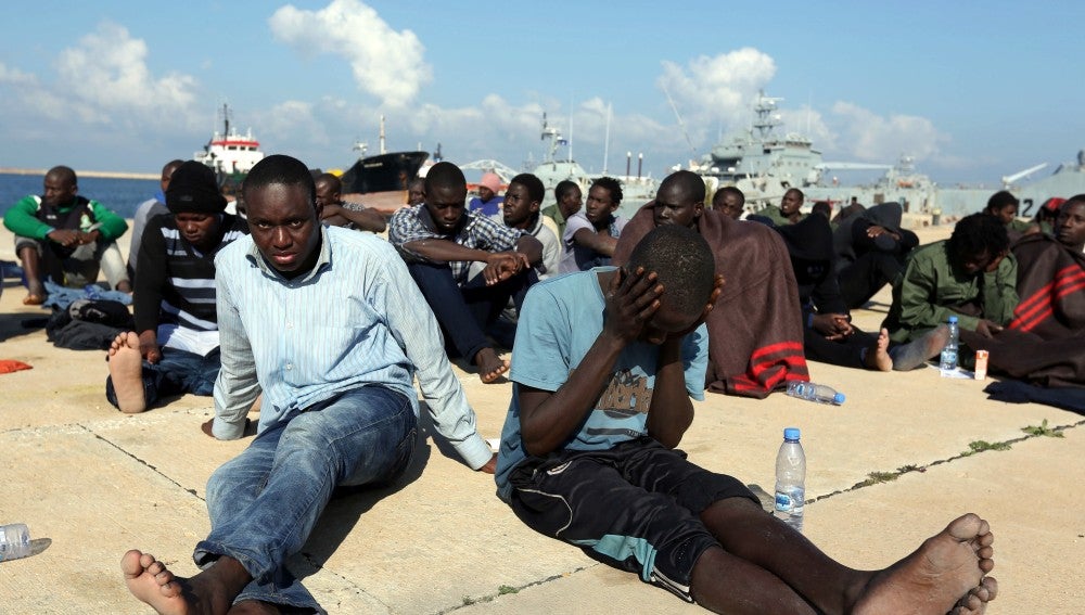 Inmigrantes en Libia