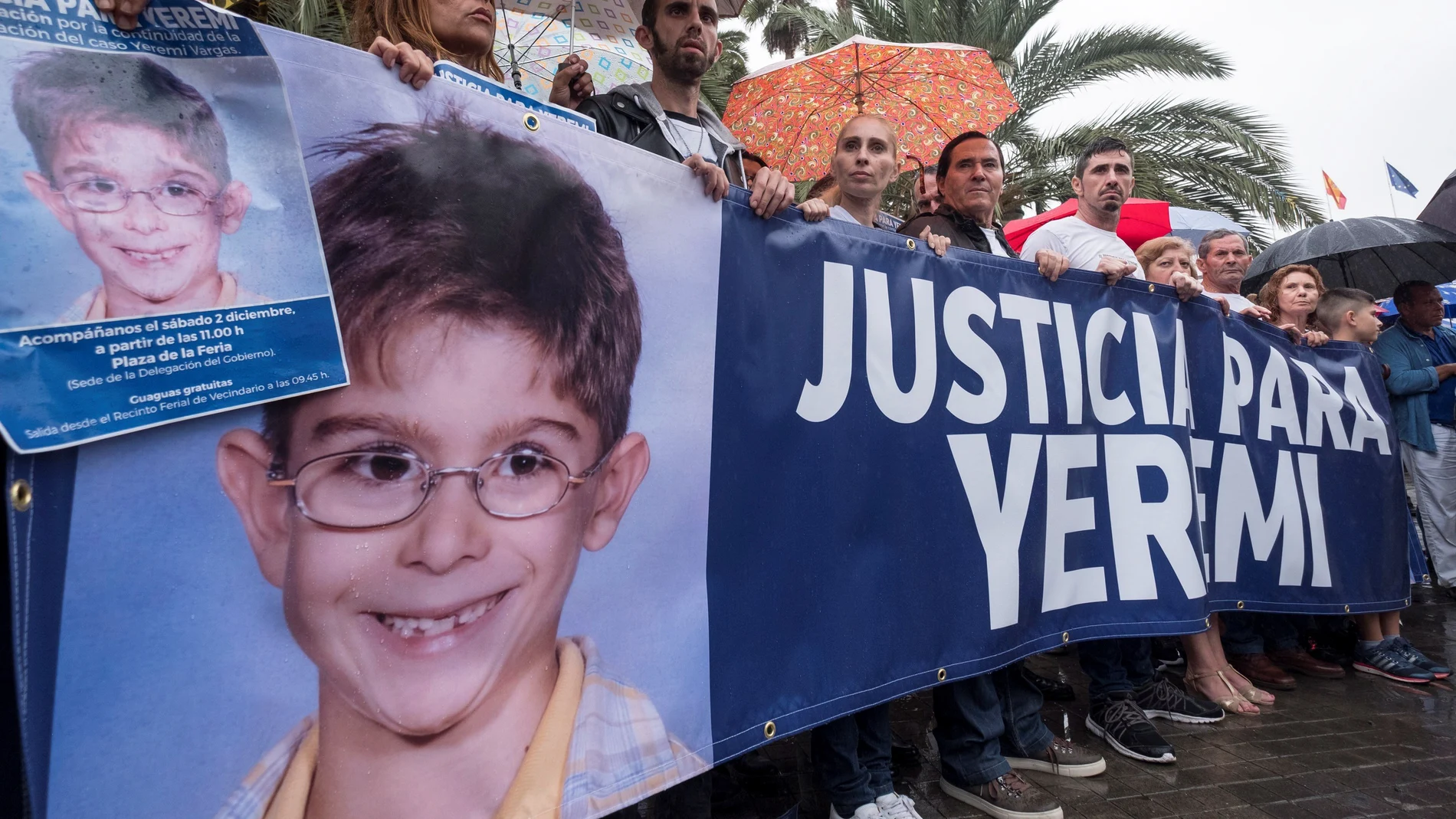Imagen de archivo de una manifestación para pedir justicia para Yéremi, el niño de siete años desaparecido Imagen de archivo de una manifestación para pedir justicia para Yéremi, el niño de siete años desaparecido
