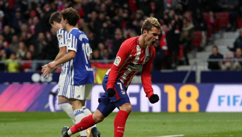 Griezmann, ante la Real Sociedad