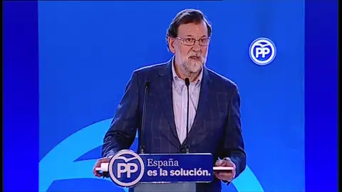 Rajoy, en un acto del PP en Mataró Rajoy, en un acto del PP en Mataró