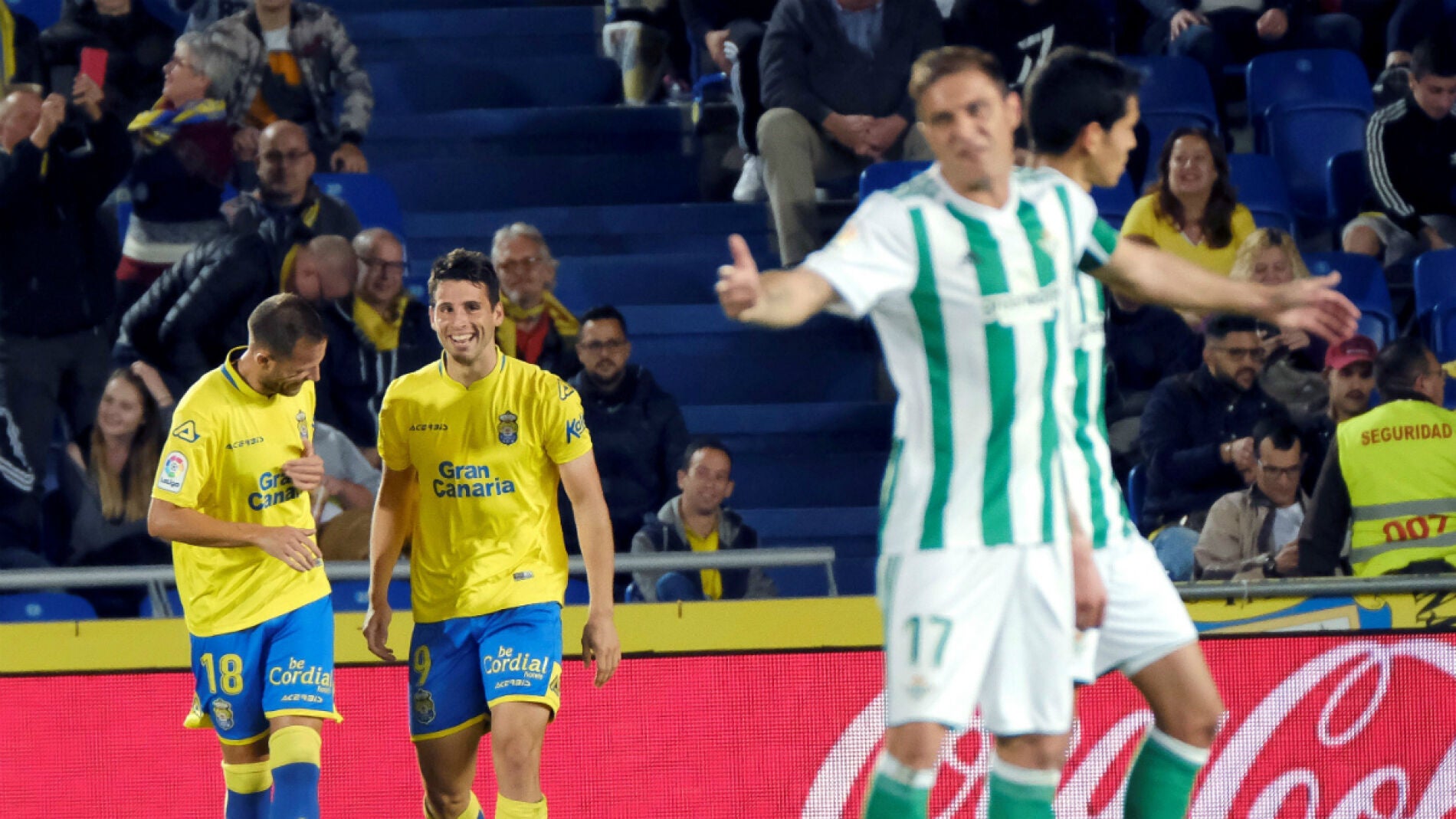 Calleri celebra un gol con Las Palmas