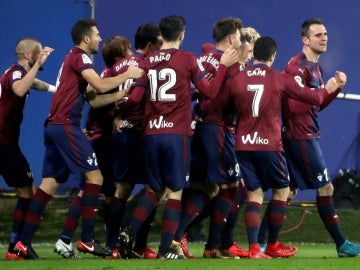 El Eibar celebra un gol