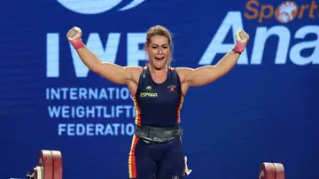 Lydia Valentín en el Mundial de Halterofilia disputado en California (EEUU) Lydia Valentín en el Mundial de Halterofilia disputado en California (EEUU)