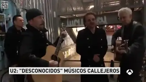 U2 promociona su nuevo disco tocando en la calle ante la sorpresa de los transeúntes U2 promociona su nuevo disco tocando en la calle ante la sorpresa de los transeúntes