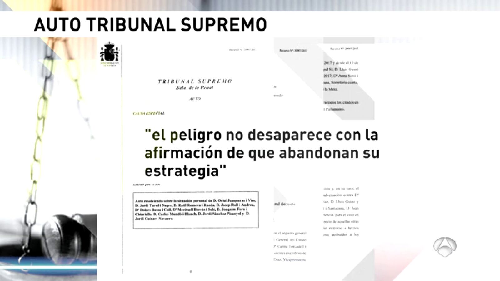 El juez del Supremo mantiene en prisión a Junqueras, Forn y los 'Jordis' y el resto de exconsellers podrán quedar en libertad bajo fianza