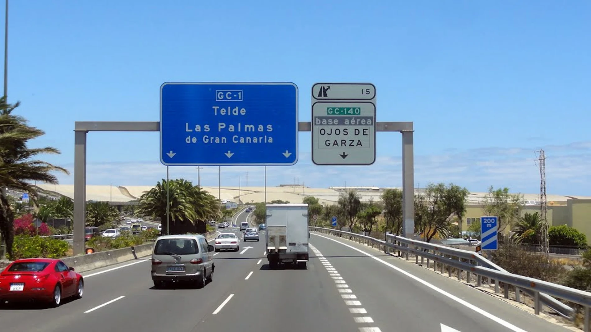 Autopista GC 1 en Gran Canaria