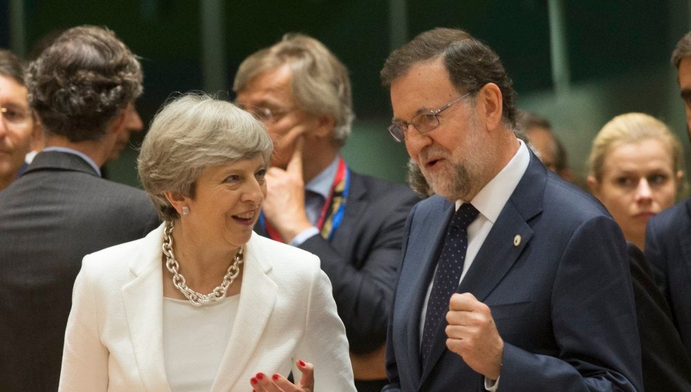 Mariano Rajoy y Theresa May