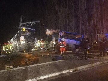 Así ha quedado el tren tras la colisión