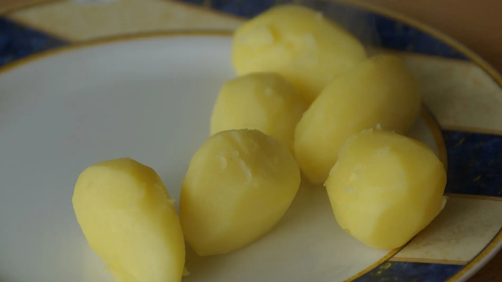 Las patatas cocidas quedan así de buenas.