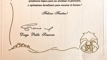 Felicitación de navidad de Simeone Felicitación de navidad de Simeone