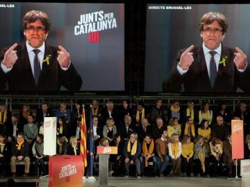 ntervención por videoconferencia del expresidente de la Generalitat, Carles Puigdemont