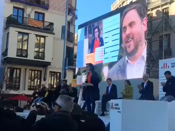 Marta Rovira en un acto de campaña de ERC en Barcelona Marta Rovira en un acto de campaña de ERC en Barcelona