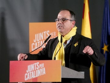 El exconseller Jordi Turull interviene en el mitin de Junts per Catalunya en Tarragona