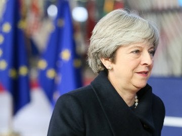 La primera ministra británica, Theresa May, a su llegada al Consejo Europeo en Bruselas (Archivo)